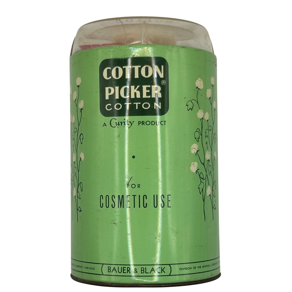 Vintage Bauer & Black Cotton Picker Cosmetic Tin